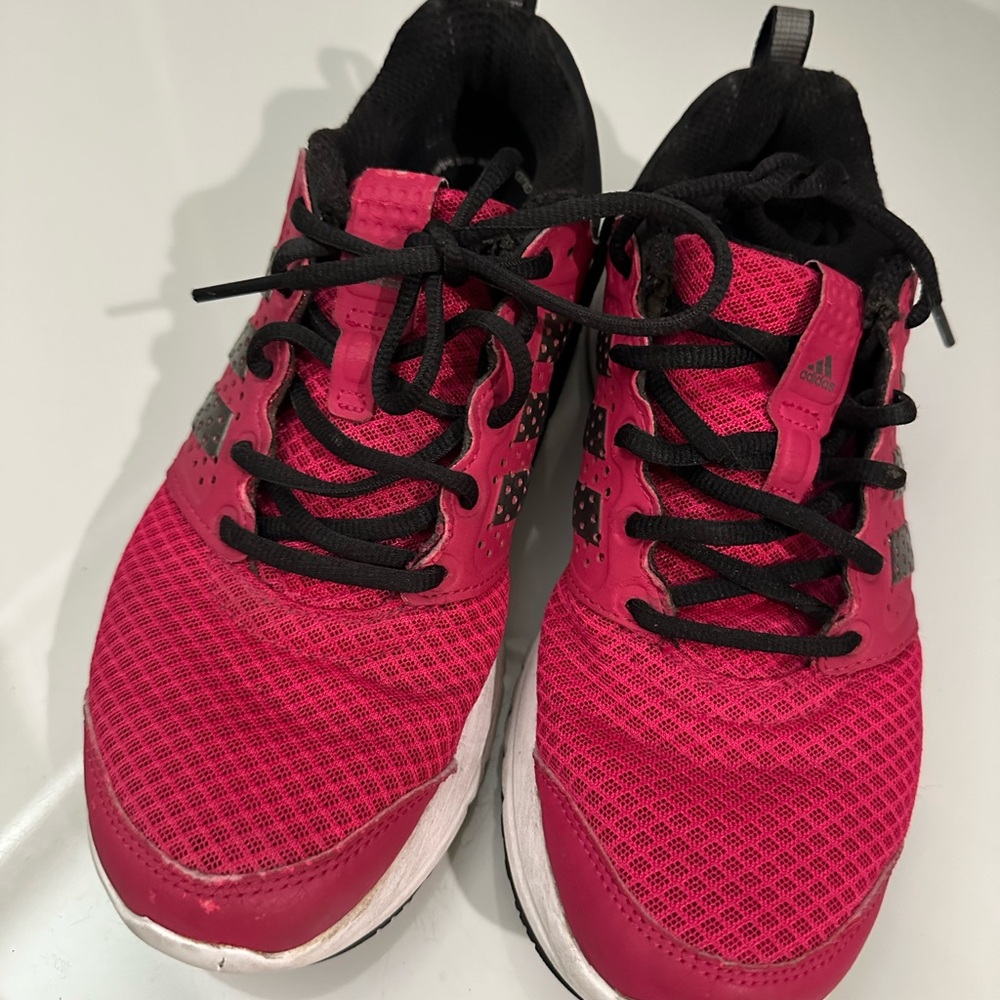 Adidas Fuchsia and Black Athletic Sneakers